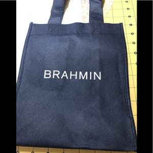 1 SMALL BRAHMIN TOTE BAG BLUE FABRIC